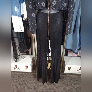 Pants. H&M DIVIDED. Women's LG. Black Lurex. Boot Cut/Flared Leg.